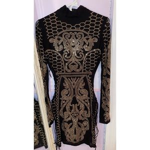 Party Turtle Neck Mini Dress